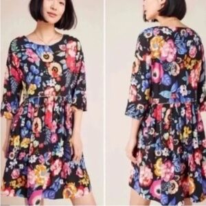 Magnolia Babydoll Floral Boho Hip Hipster Hippie Art Deco Hip Farm Peasant Dress